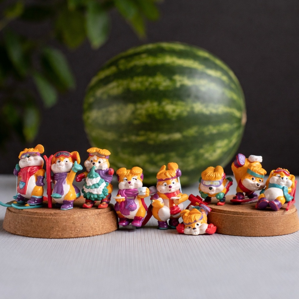 Complete Collection of 1996 Ferrero Kinder Surprise Ski Bunnies